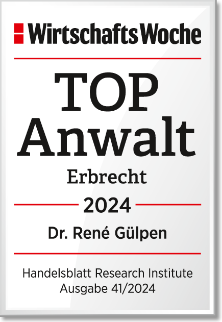 Top Anwalt für Erbrecht 2024 - WirtschaftsWoche